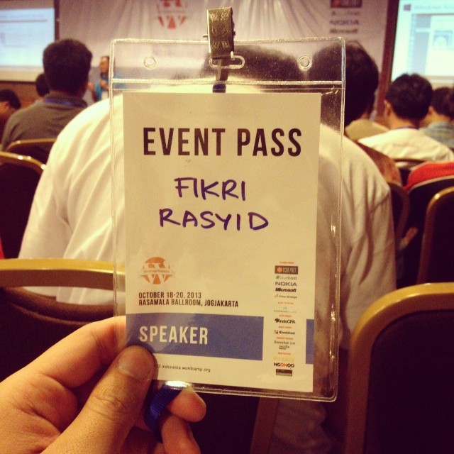 Event Pass. #wcjog #WordCamp