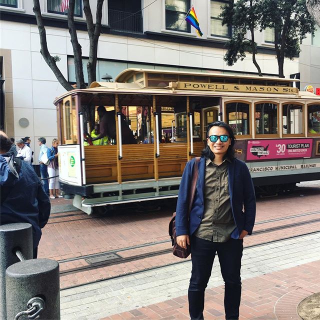 SF classic cable car with an A…